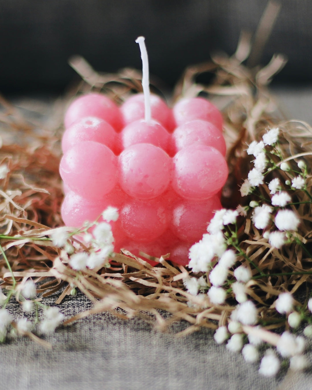 Bubble cube candle